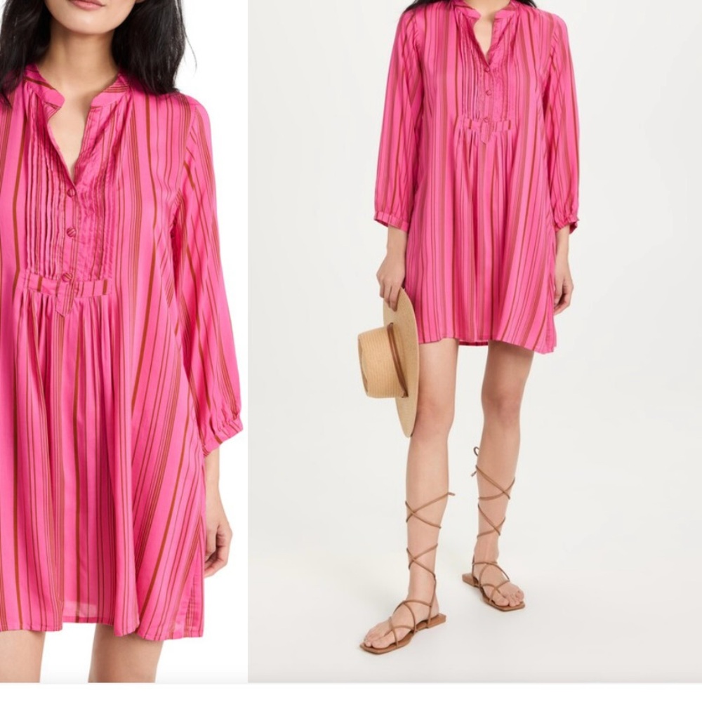 Natalie Martin Fuchsia and Maroon Striped Garment